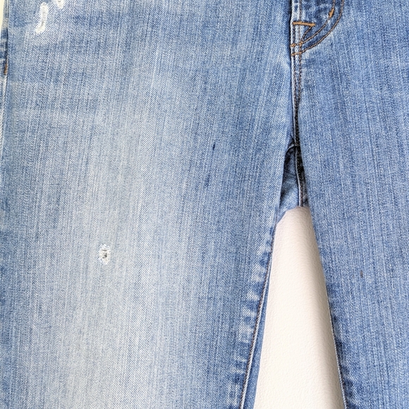 🇺🇸 J Brand Aoki Cropped Distressed Boyfriend Jeans Tulum Wash Made In USA - Picture 10 of 15